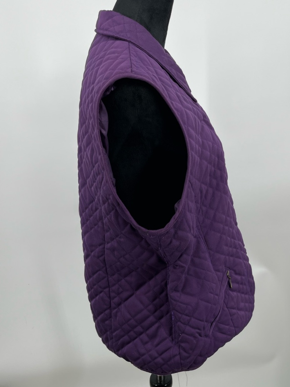 Alfred Dunner Purple Quilted Vest in Purple sz 14 - Picture 2 of 10